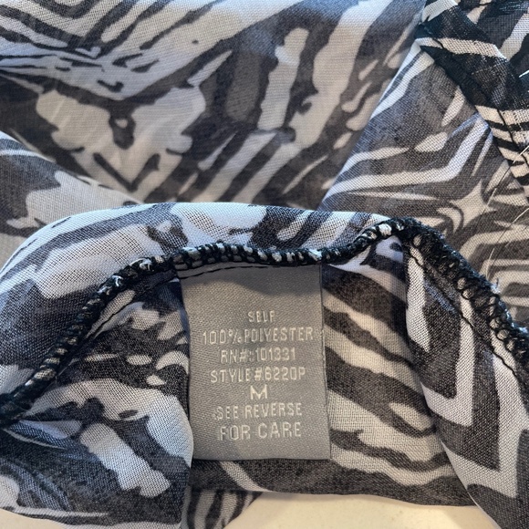 Charlotte Russe Sheer Zebra Print Cami Blouse with Adjustable Straps – Size M - Picture 9 of 15